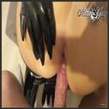 Latex 3 Loch Stute bekommt Sperma Tornado